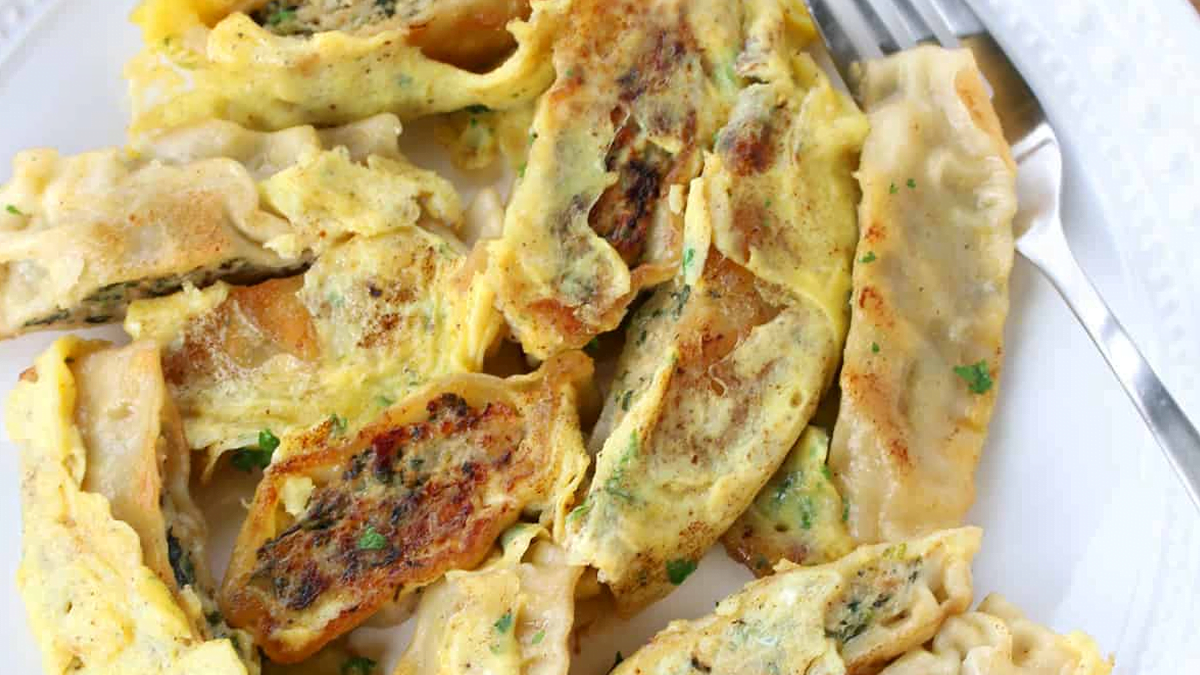 Receita de Maultaschen Frito com Ovo